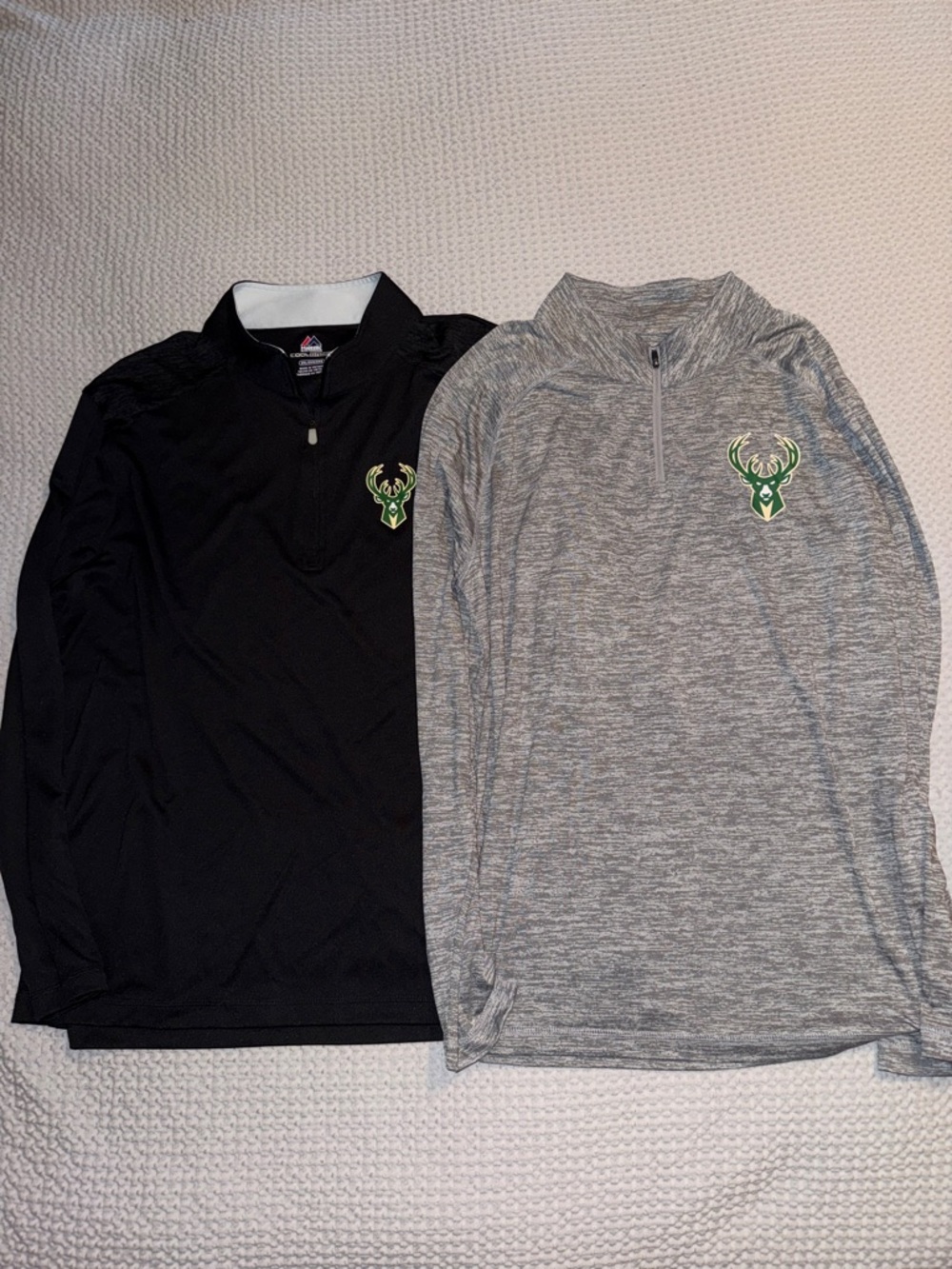 Milwaukee Bucks Team Logo XXL Men's 1/4 Zip Performance Shirt